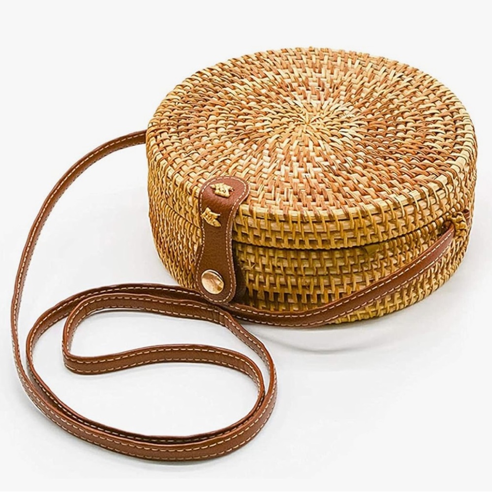 Raffia crossbody bag